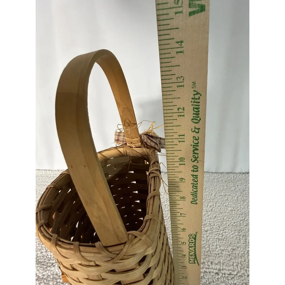 Rustic Woven Wall Basket Birdhouse Sunflower Decor Farmhouse‎ Primitive Handle